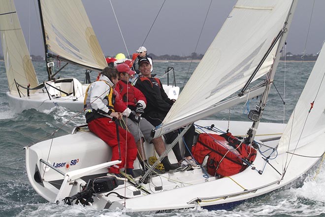 Blue Tac heads into the choppy seas. - Sail Mooloolaba 2012 © Teri Dodds http://www.teridodds.com