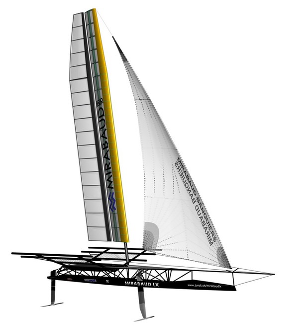 Mirabaud LX - New wing mast 3D rendering © Mathias Bavaud
