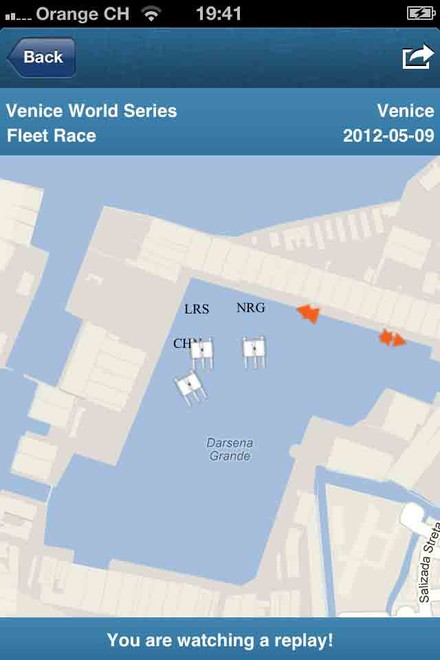 America’s Cup tracking app  © SW
