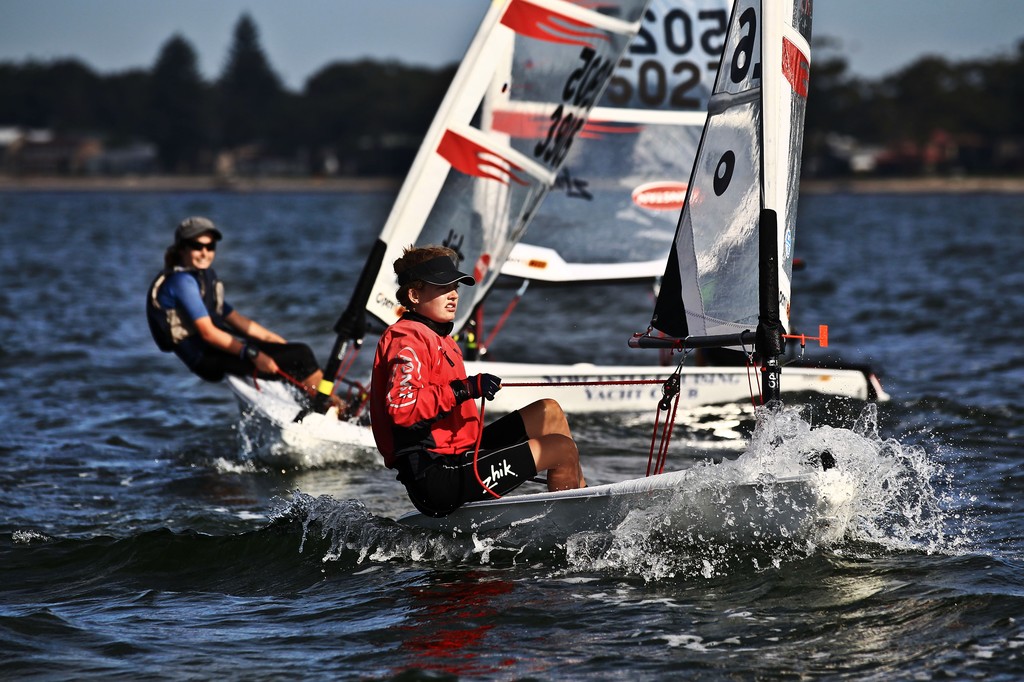 Junior Regatta Racing during 2012 Sail Port Stephens Regatta hosted by Corlette Point Sailing Club Day 5. Picture by Matt King Sail Port Stephens Media Event © Matt King /Sail Port Stephens 2012