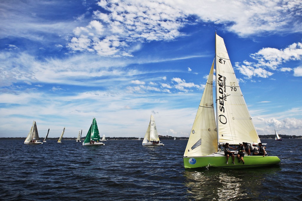 Seldon Deck Hardware races in the Elliott 7 Class during 2012 Sail Port Stephens Regatta, Day 5 © Matt King /Sail Port Stephens 2012