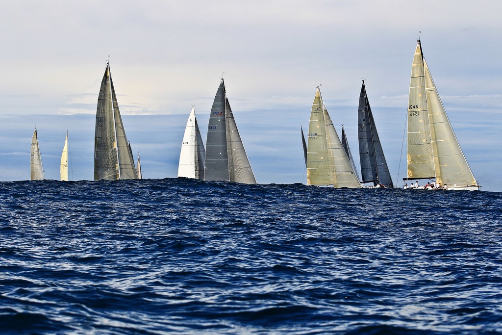 Start of race 1 during the NSW IRC Championships 2012 Sail Port Stephens Regatta hosted by Corlette Point Sailing Club Day 6. © Matt King /Sail Port Stephens 2012