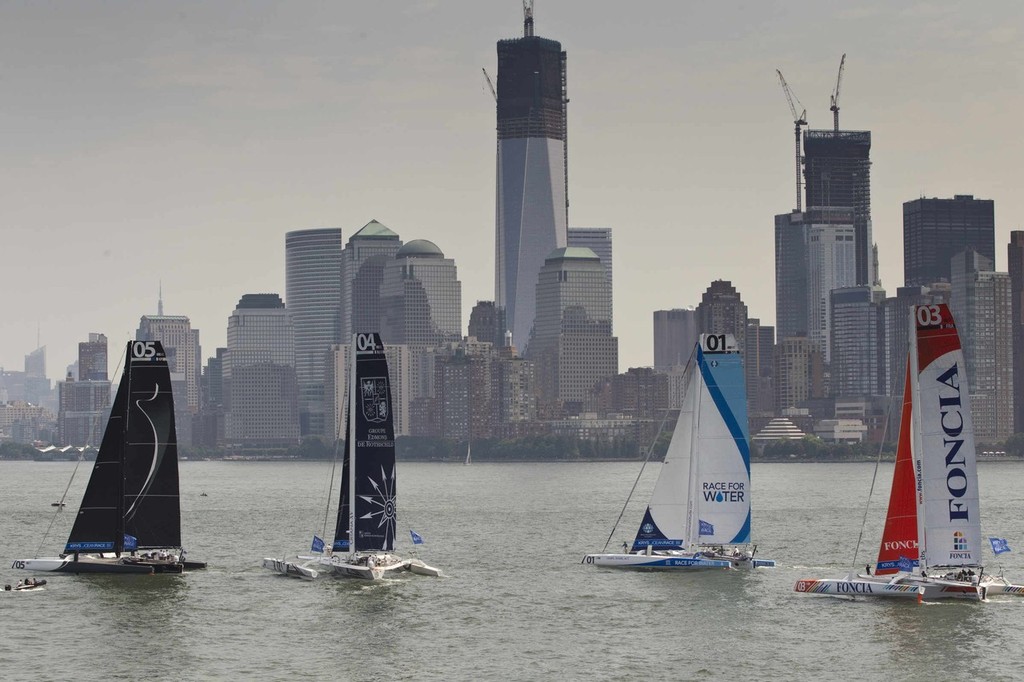 The Krys Ocean Race gets underway off New York City. © Mark Lloyd / MOD S.A http://www.multionedesign.com