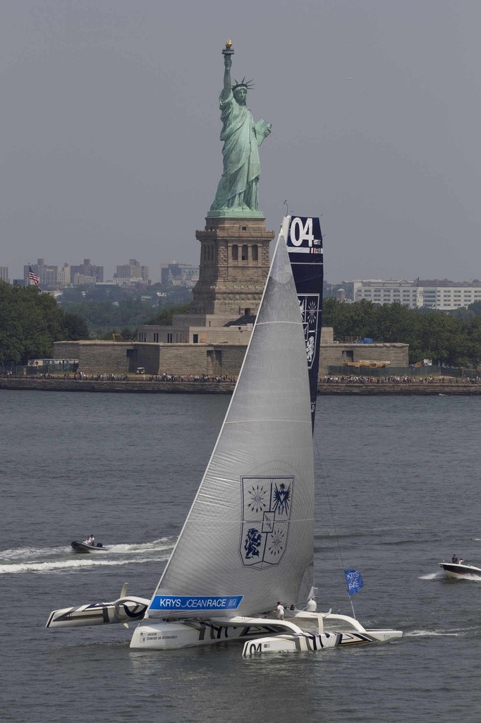 The Krys Ocean Race gets underway off New York City. photo copyright Mark Lloyd / MOD S.A http://www.multionedesign.com taken at  and featuring the  class