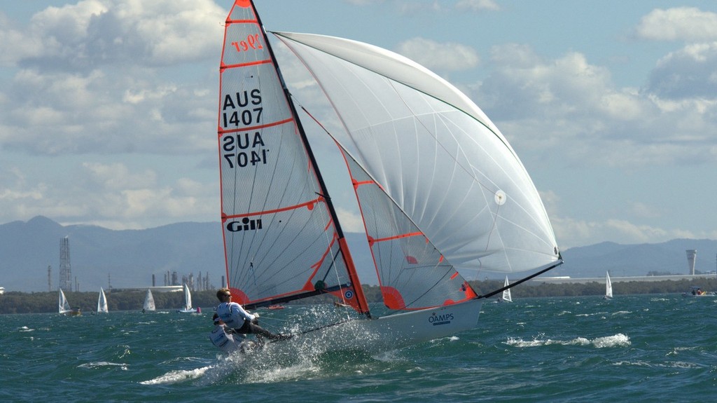 AUS 1407 Crunchie Harry Price and Nathan Edwards NSW Youth Sailing Team - 2012 AUS Mid-Winter Youth Championships photo copyright David Price taken at  and featuring the  class