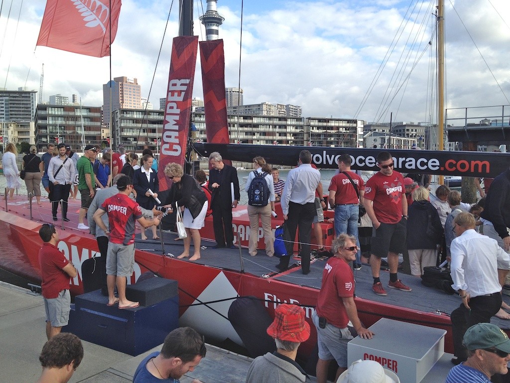 The public getting a look over Camper. - Volvo Ocean Race 2011 - 2012 photo copyright Greg Mulvaney - copyright http://www.gregmulvaney.com taken at  and featuring the  class