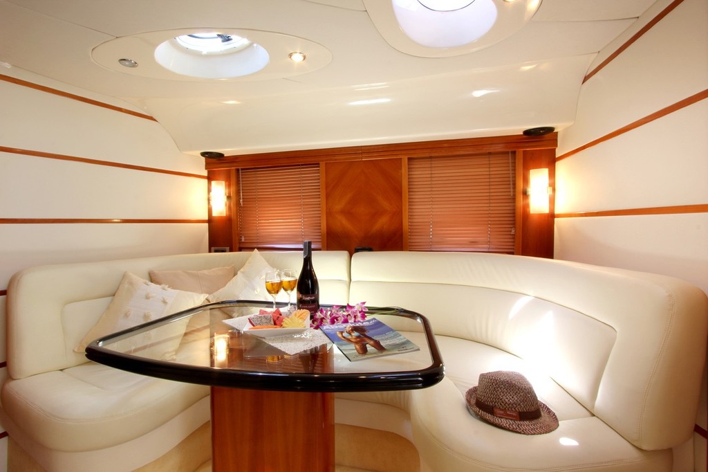 Dining onboard the luxury Elan 42 © Absolute Fractionals