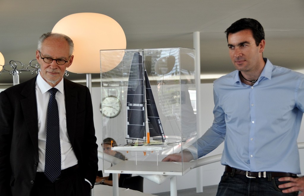 M. Thierry Lombard and M. Jérémie Lagarrigue (project coordinator) photo copyright Jean Philippe Jobé taken at  and featuring the  class