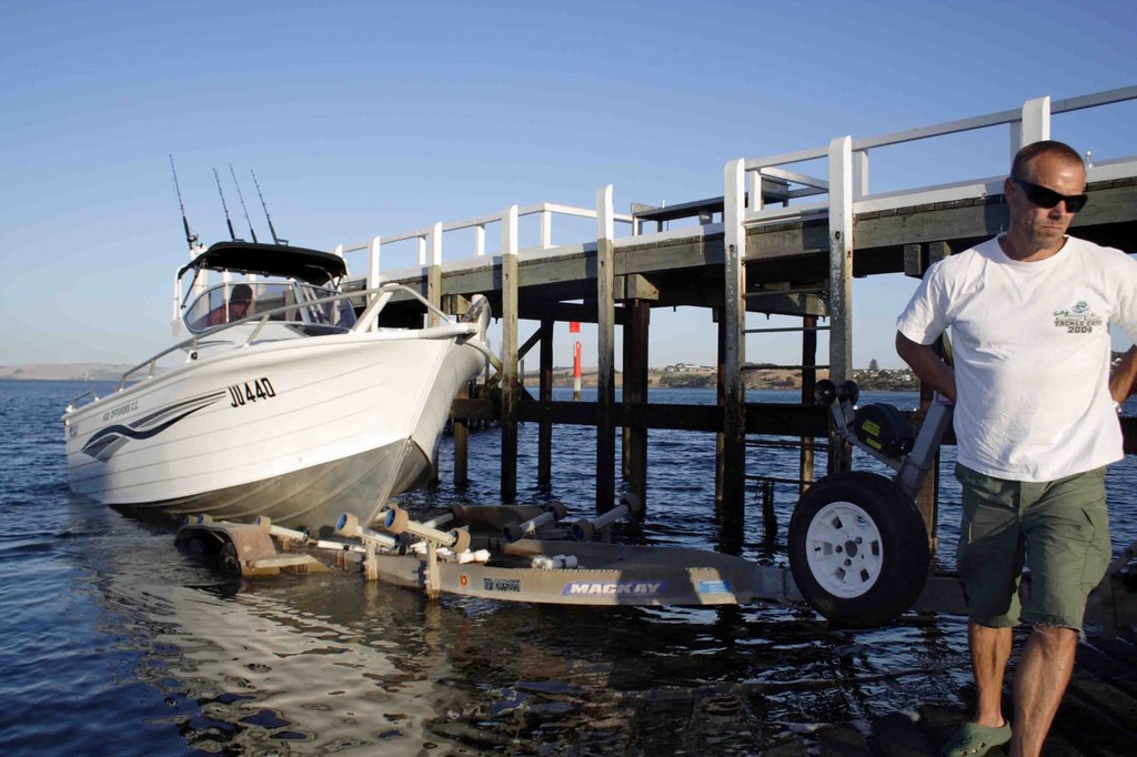 Carefully reverse off the trailer. © Jarrod Day
