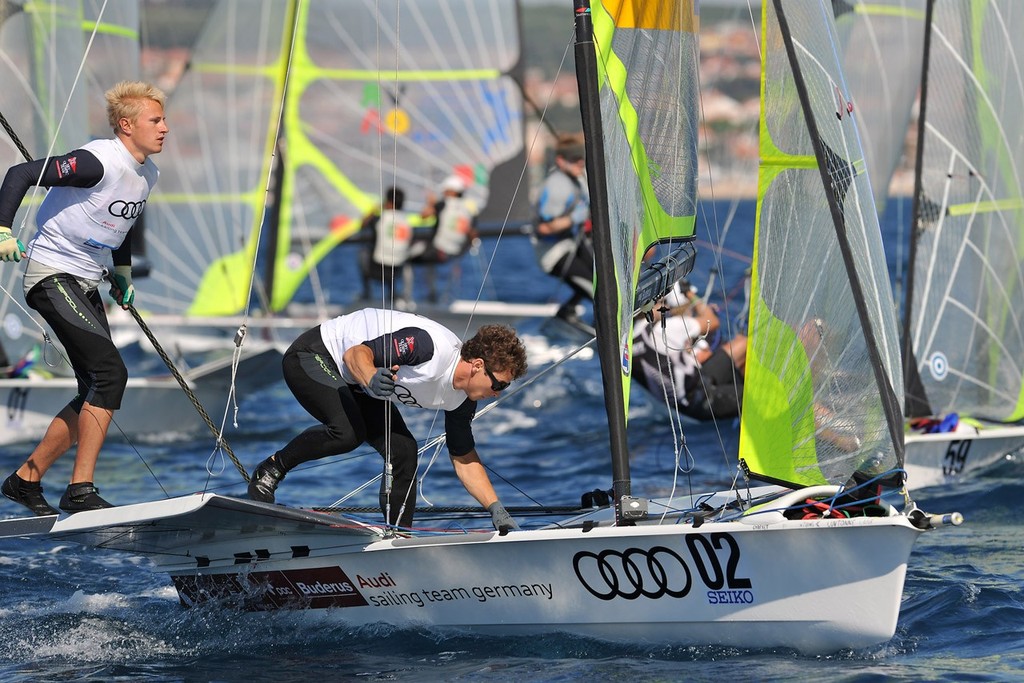Erik Heil and Thomas Ploessel (GER) - 49 World Championship 2012 © Nikola Sisko http://www.49erworlds.org