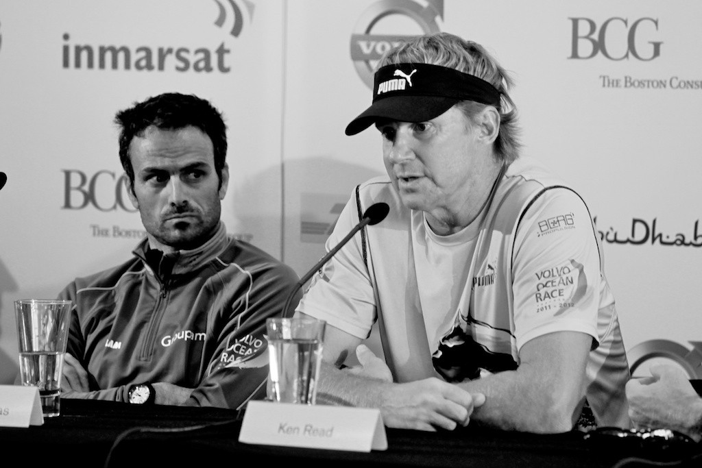Franck Cammas (Left) Groupama) and Ken Read - Puma Ocean Racing - Volvo Ocean Race 2012 © Howard Wright /IMAGE Professional Photography http://www.imagephoto.com.au