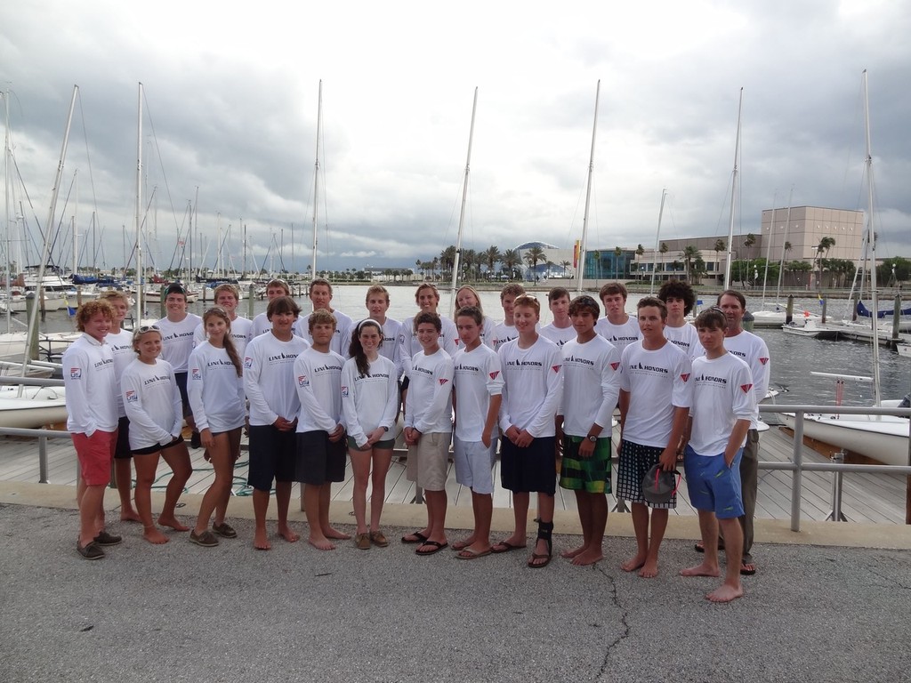 Competitors at the 2012 Rose Cup, a U.S. national youth match racing event - The Rose Cup photo copyright Dave Perry taken at  and featuring the  class