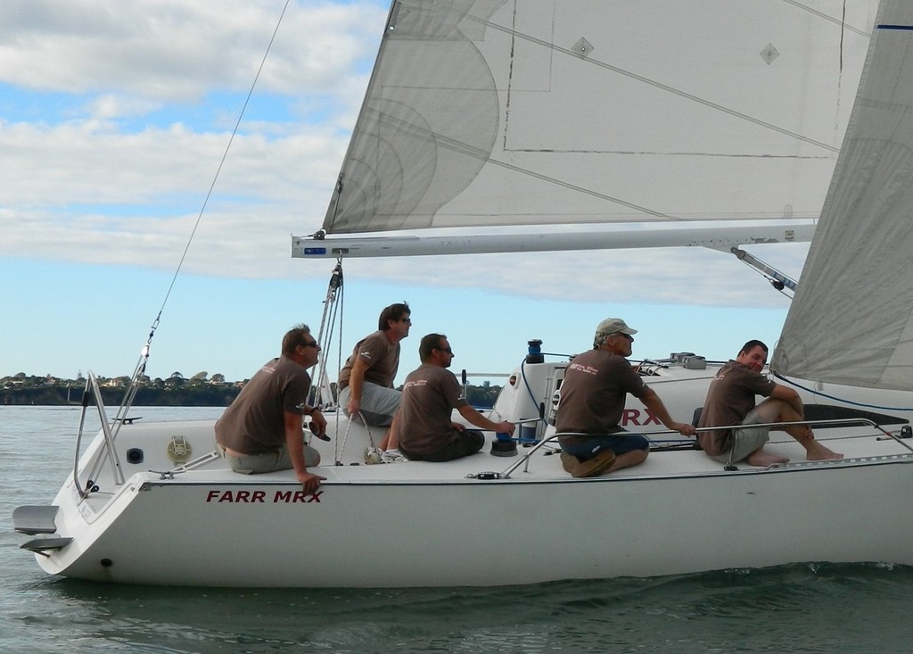 Race stalwart Nick Saull and his Brin Wilson team refused to give up - 2012 NZ Marine Industry Sailing Challenge photo copyright Tom Macky taken at  and featuring the  class