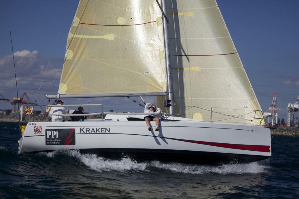 Don’t worry, be happy – Kraken crew relaxing before the sun went down and the lights went out. photo copyright Bernie Kaaks - copyright taken at  and featuring the  class