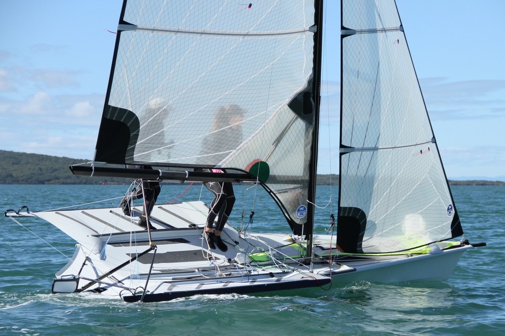 The FX mainsail is flattened by pulling on a powerful downhaul attached to the luff of the mainsail which induces mast bend. The jib is flattened by adjustment of the clew position photo copyright Richard Gladwell www.photosport.co.nz taken at  and featuring the  class