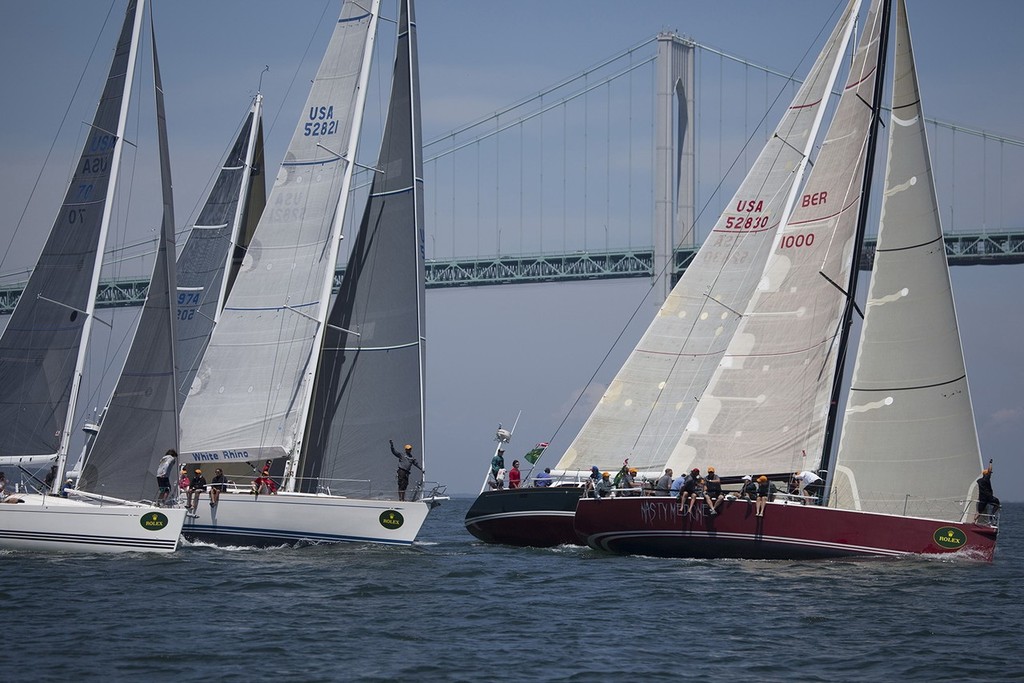 Pendragon, owner Quentin Thomas; Africa, owner Jud Smith; White Rhino, owner Todd Stuart; Barra, owner Bruce MacNeil; Nasty Medicine, owner Stephen Sherwin; in the Around the Island Race 8 June 2012, in the New York Yacht Club&rsquo;s 158th Annual Regatta presented by Rolex. Photo Billy Black/Rolex photo copyright Billy Black http://www.BillyBlack.com taken at  and featuring the  class