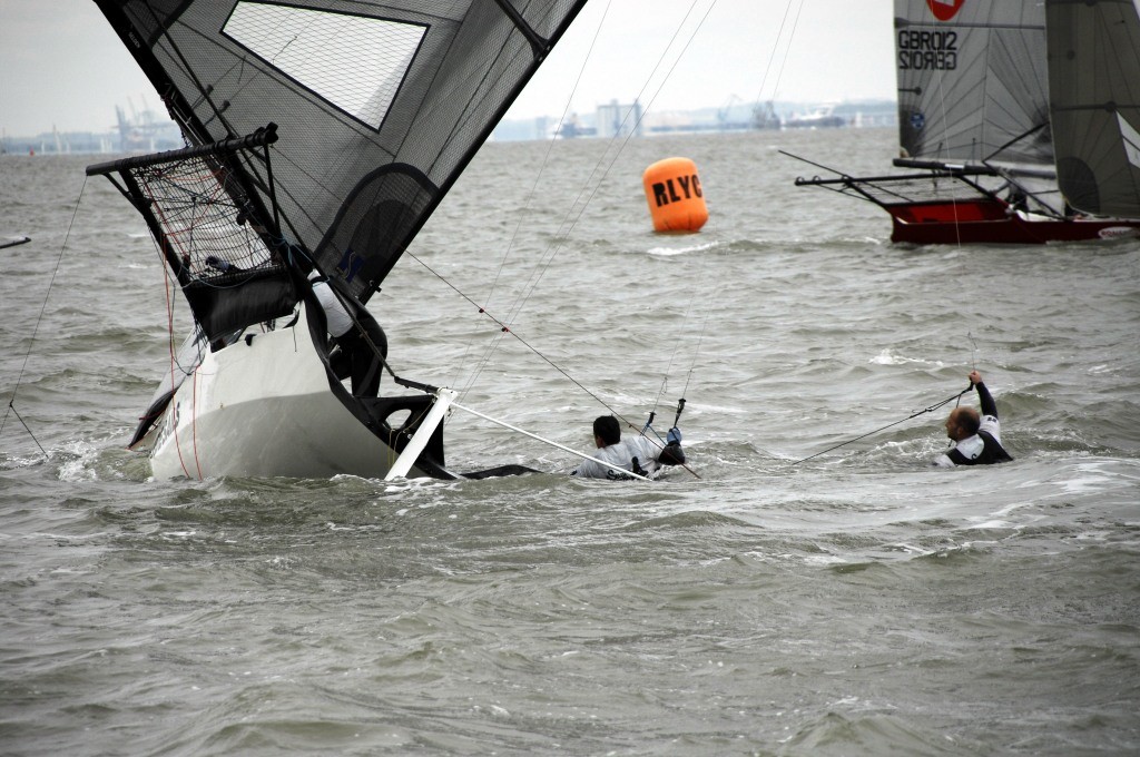 HydeDrag - Round 2, Day 2, UK 18ft Skiff Grand Prix 2012 © Declan O'Riordan
