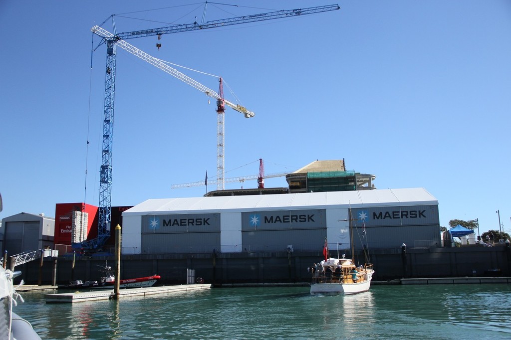 Emirates Team NZ base facility in Auckland that has been built to house part of the AC72 catamaran program, ahead of a launch in July 2012.  © Richard Gladwell www.photosport.co.nz