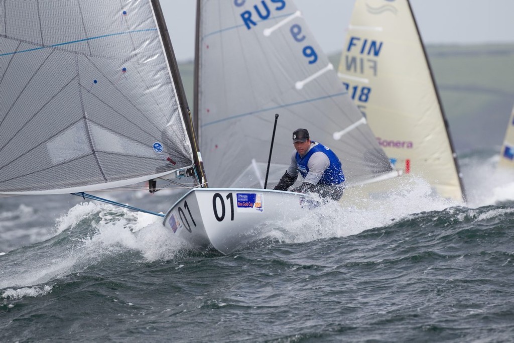 Ed Wright in action on Thursday at the JPMorgan Asset Management Finn Gold Cup 2012 in Falmouth photo copyright Lloyd Images http://lloydimagesgallery.photoshelter.com/ taken at  and featuring the  class