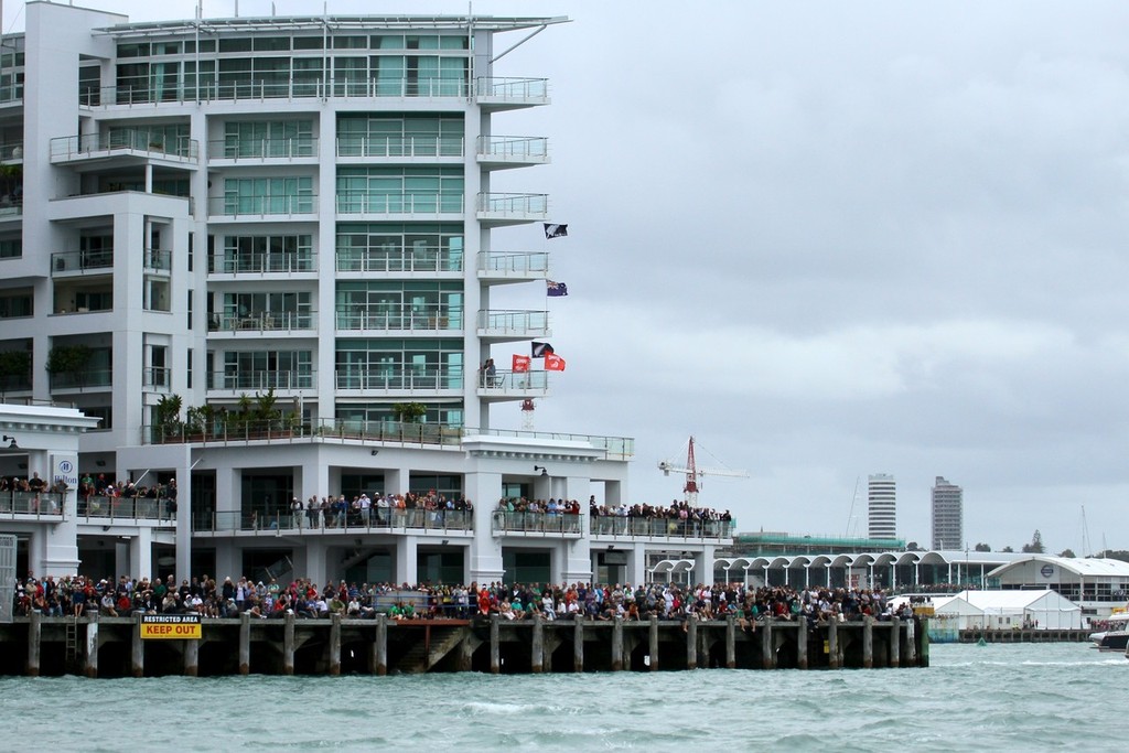 Tens of thousands lined the Auckland Harbour vantage points Inport-Auckland-VOR (2) - Volvo Ocean Race: In Port Race, Auckland March 17, 2012 photo copyright Richard Gladwell www.photosport.co.nz taken at  and featuring the  class