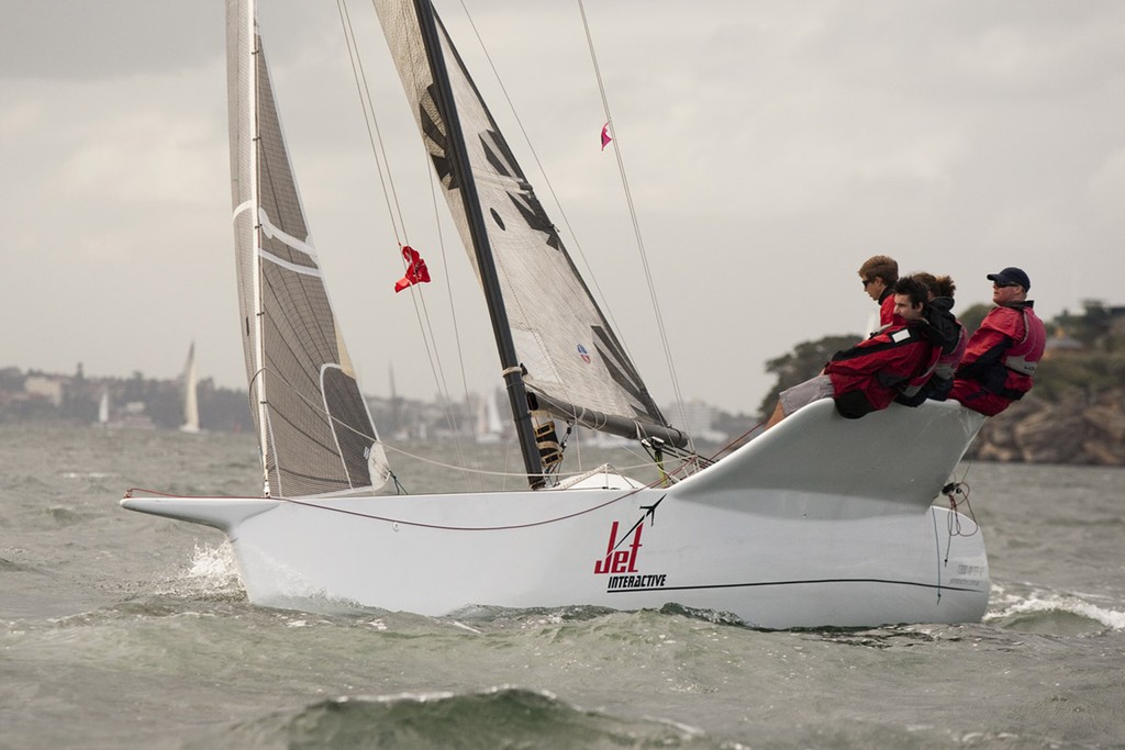 Justin Graham and his Jet crew got the best out of the boat today - Audi Winter Series 2012 photo copyright David Brogan www.sailpix.com.au taken at  and featuring the  class