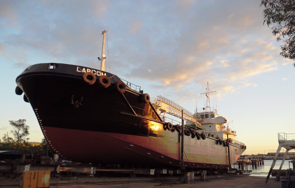 MV Larcom docked at BSE Maritime Solutions (photographer Denis Maher) photo copyright SW taken at  and featuring the  class