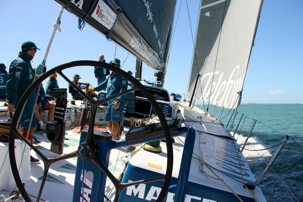 March 15, 2012 Telefonica (18) - Volvo Auckland Stopover, Practice Race photo copyright Richard Gladwell www.photosport.co.nz taken at  and featuring the  class