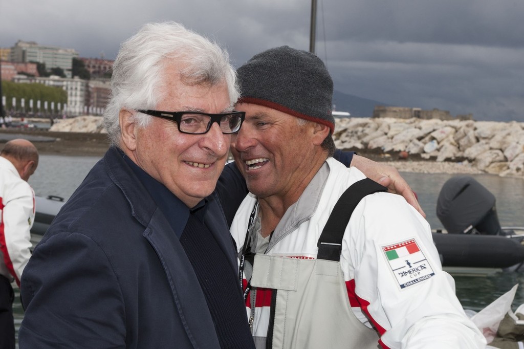 A very happy Patrizio Bertelli - America’s Cup World Series Naples 2012 - Final day photo copyright ACEA - Photo Gilles Martin-Raget http://photo.americascup.com/ taken at  and featuring the  class