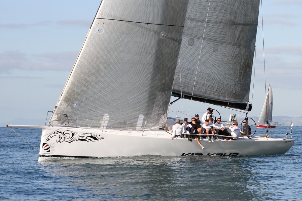 Kia Kaha after the start of the Evolution Sails Sail Noumea race. photo copyright Richard Gladwell www.photosport.co.nz taken at  and featuring the  class