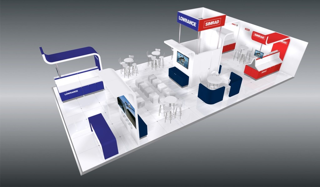 Navico stand at SCIBS photo copyright Navico http://www.navico.com taken at  and featuring the  class