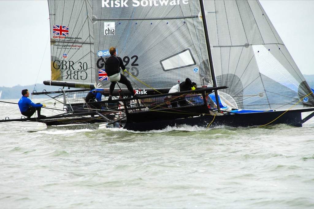 Pica / YoungReckless - Round 2, Day 1, UK 18ft Skiff Grand Prix 2012 © Declan O'Riordan & Eddie Aldridge