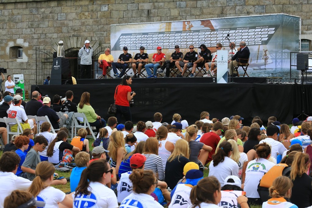 26/06/2012, Newport (USA,RI), 34th America's Cup, America's Cup World Series  Newport 2012, Official Training Day 1 - Opening press conference photo copyright ACEA - Photo Gilles Martin-Raget http://photo.americascup.com/ taken at  and featuring the  class