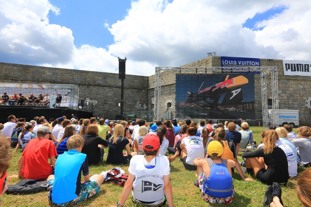 26/06/2012, Newport (USA,RI), 34th America's Cup, America's Cup World Series  Newport 2012, Official Training Day 1 - Opening press conference photo copyright ACEA - Photo Gilles Martin-Raget http://photo.americascup.com/ taken at  and featuring the  class