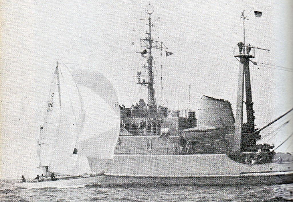 Rainbow II crossing the line in the fifth and final race of the 1969 One Ton Cup to take the premier individual trophy of ocean racing photo copyright SW taken at  and featuring the  class