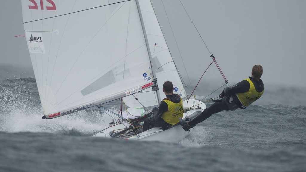 Paul Snow-Hansen and Jason Saunders (NZL) racing in the 470 Men class on day 4 of the Skandia Sail for Gold Regatta, in Weymouth  © onEdition http://www.onEdition.com