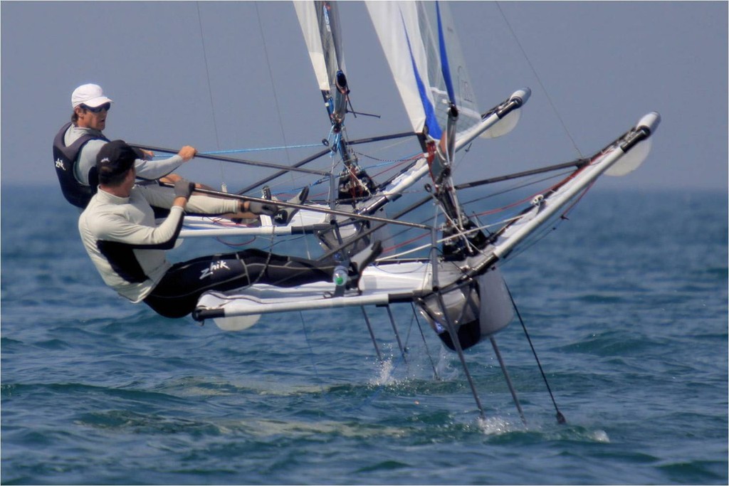 Simon Payne, World Champion Moth Sailor 2010 - The Brand is Zhik! photo copyright Zhik http://www.zhik.com taken at  and featuring the  class