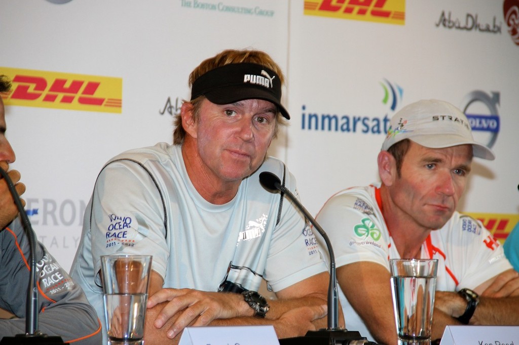 Ken Read in a pensive mood - Volvo Ocean Race - Skippers Media Conference, March 16, 2012 photo copyright Richard Gladwell www.photosport.co.nz taken at  and featuring the  class