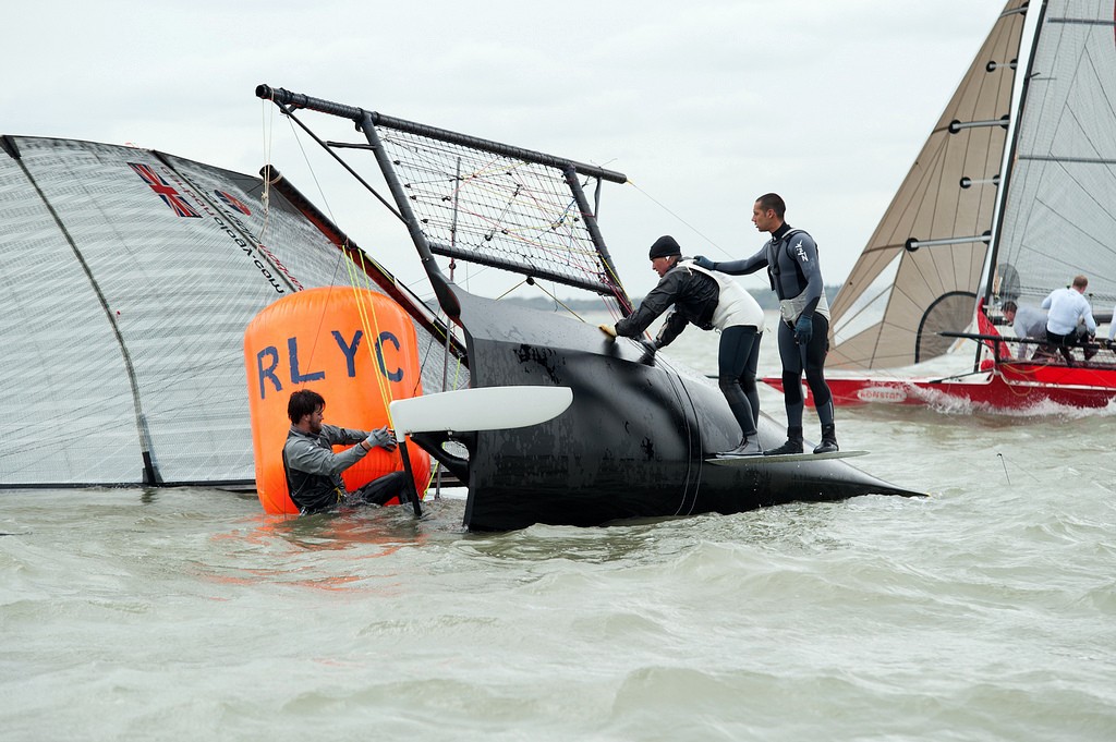 LED - Round 2, Day 2, UK 18ft Skiff Grand Prix 2012 © Tom Barnett http://www.wavephotography.co.uk