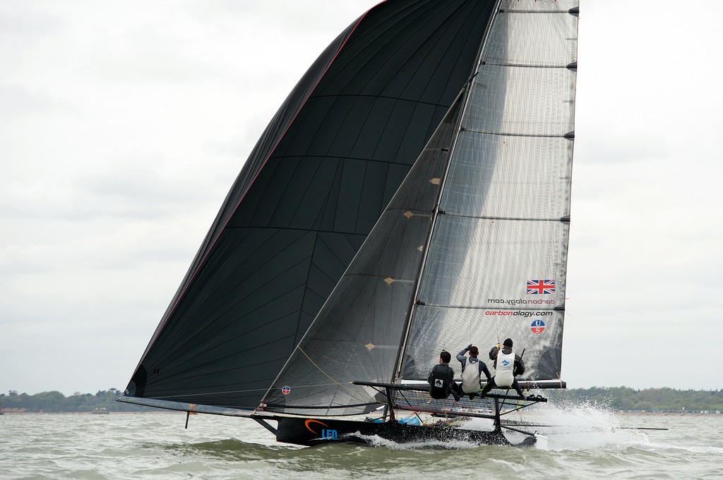 LED - Round 2, Day 2, UK 18ft Skiff Grand Prix 2012 © Tom Barnett http://www.wavephotography.co.uk