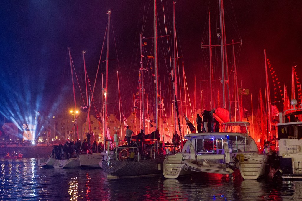 Crowds line the dock for the finish of leg 9 of the Volvo Ocean Race 2011-12, from Lorient, France to Galway, Ireland. (Credit: IAN ROMAN/Volvo Ocean Race) photo copyright Ian Roman/Volvo Ocean Race http://www.volvooceanrace.com taken at  and featuring the  class