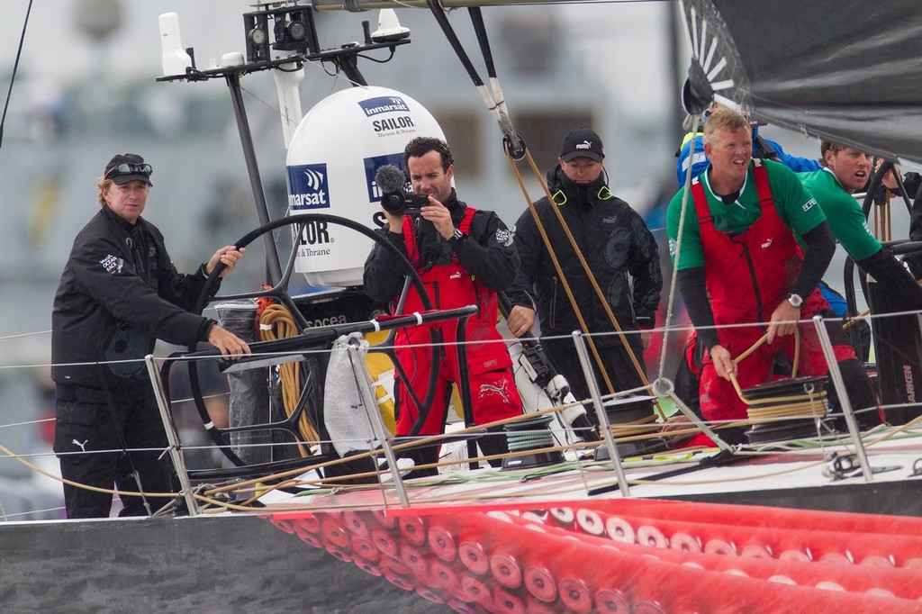 Puma Ocean Racing skippered by Ken Read from the USA, competing in the Discover Ireland In-Port Race, in Galway, Ireland, during the Volvo Ocean Race 2011-12.  © Ian Roman/Volvo Ocean Race http://www.volvooceanrace.com