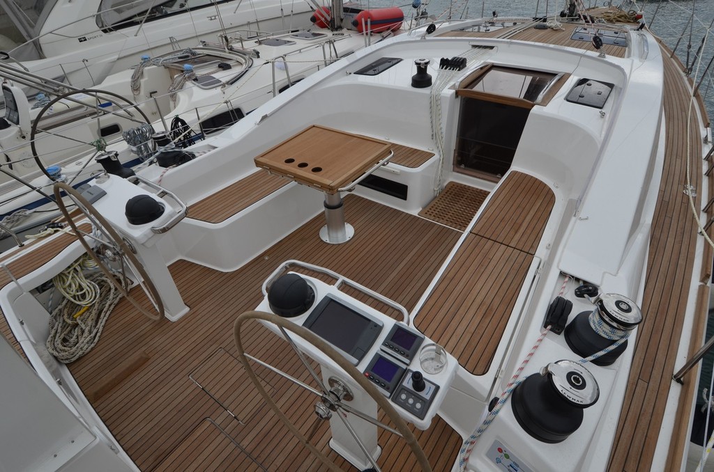 Bavaria Vision 46 has a generous cockpit for entertainment photo copyright Bavaria Yachts Australia http://www.bavariasail.com.au taken at  and featuring the  class