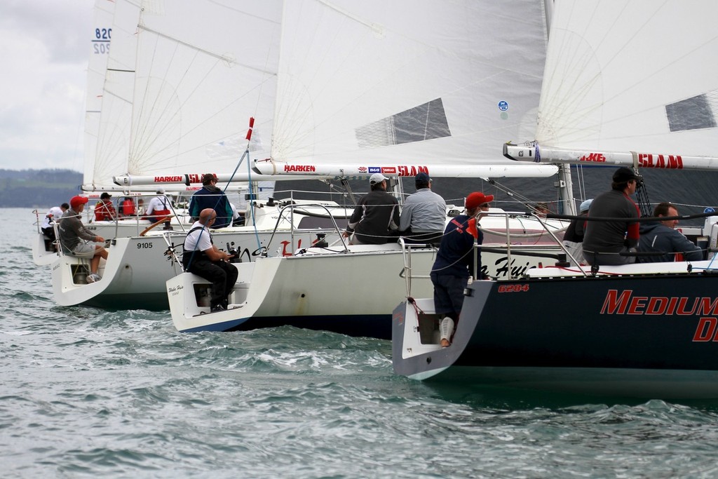 Off the startline - 2012 Harken Young 88 Nationals photo copyright Richard Gladwell www.photosport.co.nz taken at  and featuring the  class