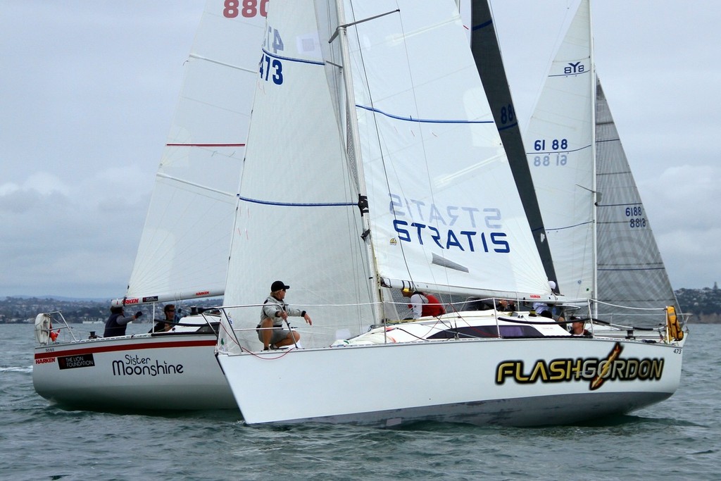 Dangerzone tries a port tack approach - 2012 Harken Young 88 Nationals © Richard Gladwell www.photosport.co.nz