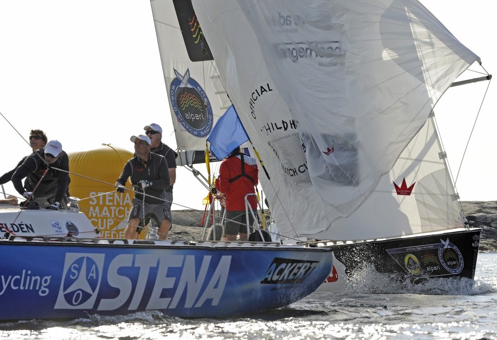 Alpari World Match Racing Tour - STENA Match Cup Sweden Day 4 Qualifying Rounds Wednesday  July 4<br />
Peter Gilmour (AUS) YANMAR Racing &copy; Rick Tomlinson /AWMRT http://www.wmrt.com