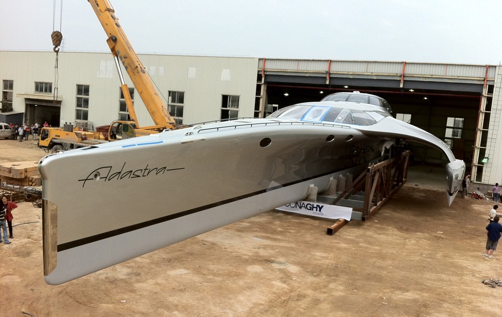 Adastra emerges from the shed. © Daily Mail UK Associated Newspapers Ltd http://www.dailymail.co.uk