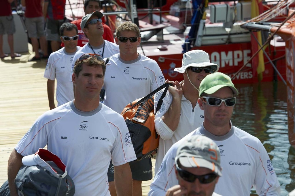 Volvo Ocean Race 2012, start of leg 7 from Miami(USA) to Lisbon(Portugal)<br />
 © Yvan Zedda / Groupama sailing team