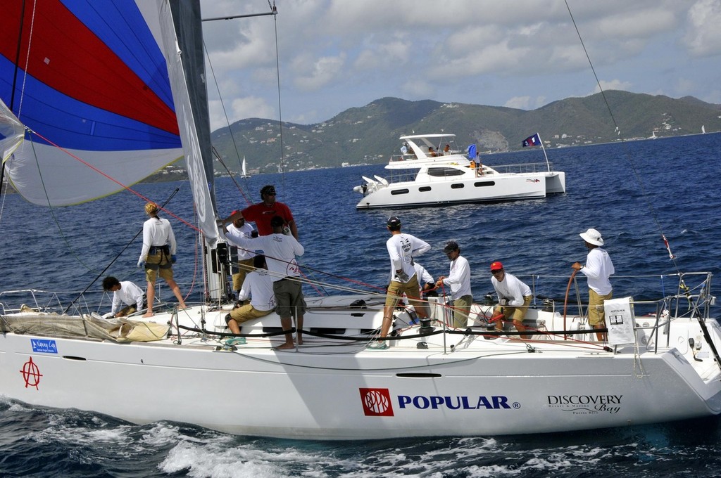 Smile and Wave racing in the Sir Francis Drake Channel. - BVI Spring Regatta © Dean Barnes