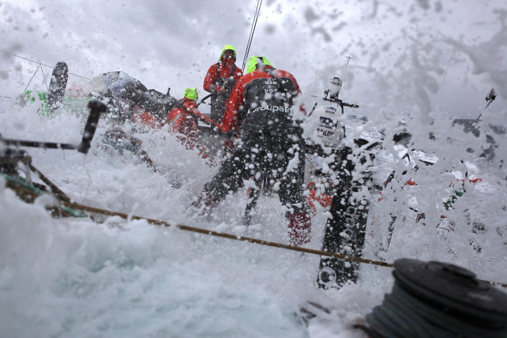 Day 9 - Pure speed on board Groupama 4 - Volvo Ocean Race 2011-12 Leg 7 &copy; Yann Riou/Groupama Sailing Team /Volvo Ocean Race http://www.cammas-groupama.com/
