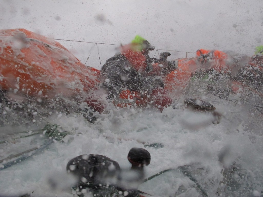 Groupama Sailing Team during leg 7 - Day 10, Volvo Ocean Race 2011-12 photo copyright Yann Riou/Groupama Sailing Team /Volvo Ocean Race http://www.cammas-groupama.com/ taken at  and featuring the  class